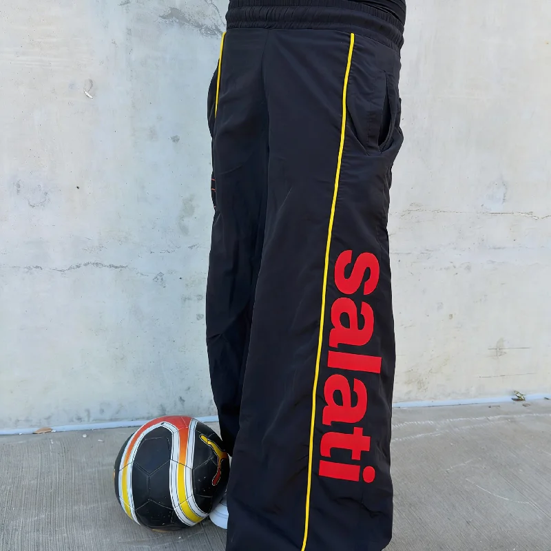 Custom Striped Unisex Loose Waterproof Oversized Wide Leg Nylon Baggy Outdoor Hiking Jogging Men Track Pant gallery 2