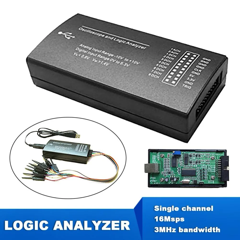 LHT00SU1 Virtuelles Oszilloskop & Logikanalysator – 2 Kanäle, 8 Digital, 16 MHz, Für Viele Protokolle