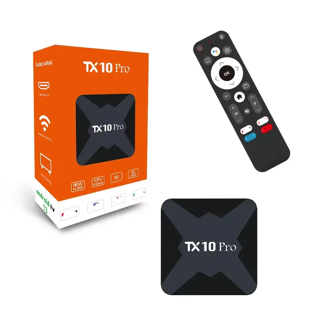 New Smart TV Box TX10 Pro 4K HD Android Smart TV Box Dual-WIFI  3D Video Media Player Home Theater TV Set-top Box
