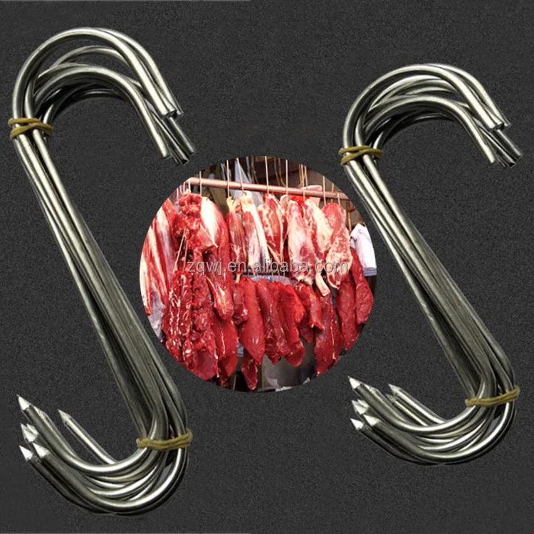 20pack Meat Processing Hanging Drying Stainless Steel Butcher Hooks S