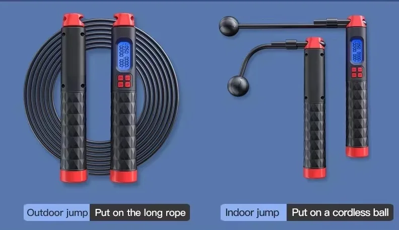 odm customized electronic fitness smart jump rope digital speed counter adjustable cordless skipping rope-17
