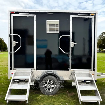 Goeasy Luxury Container Shower Restroom Toilets Trailer And Shower Outdoor Bathroom Mobile Portable Event Mobile Toilet For Sale