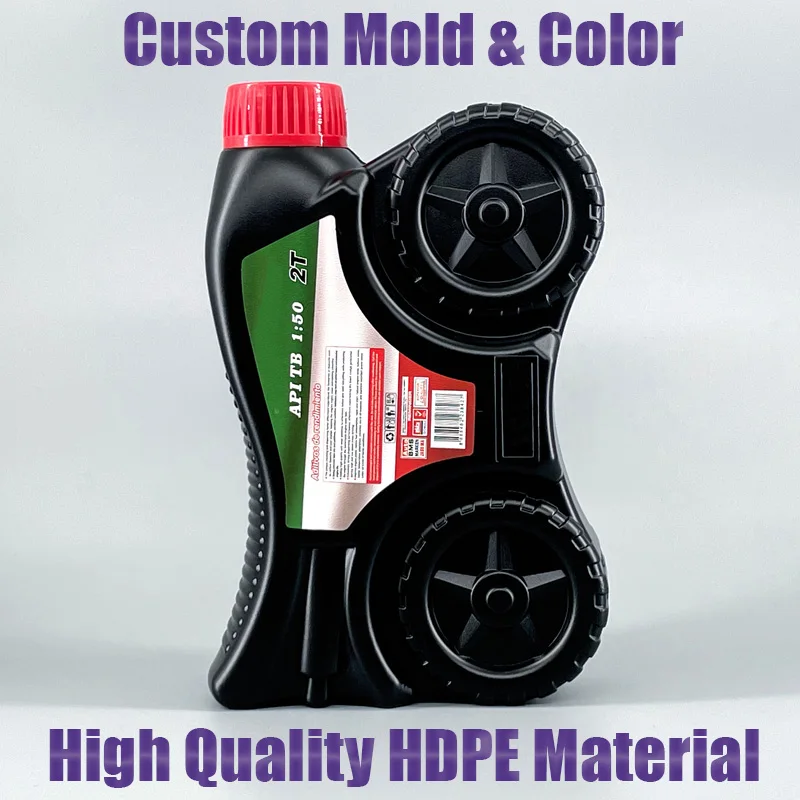 Custom Logo Special Design 1L Motor Oil Bottle Empty HDPE Engine Oil Bottle