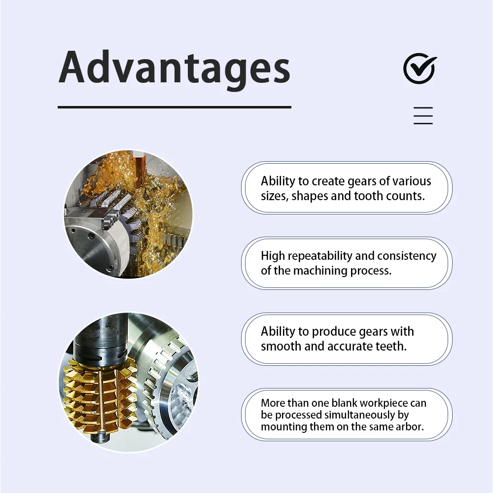 Rz Worm Gear Hob Cutters Gear Cutting Tools Machine Cutter Material Hss