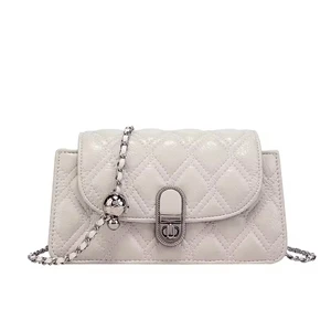 Wholesale Custom Luxury Women's Summer Shoulder Bags PU Leather with Metal Chain Featuring Custom Logo Fashionable Lady Style