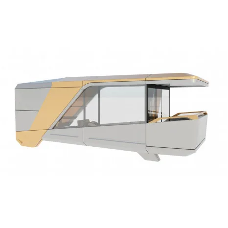 Portable Prefab House Space Capsule Mobile Home Container Outdoor Camping Capsule House with Balcony