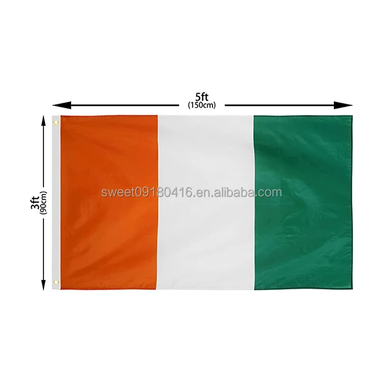 Custom Size 100 Polyester Ivory Coast Flag Canvas Header Ivorian National Flags With 3 X 5 Feet Buy Ivory Coast Flag Custom Flag Banner Flag Product On Alibaba Com