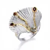 White rhodium+18k gold
