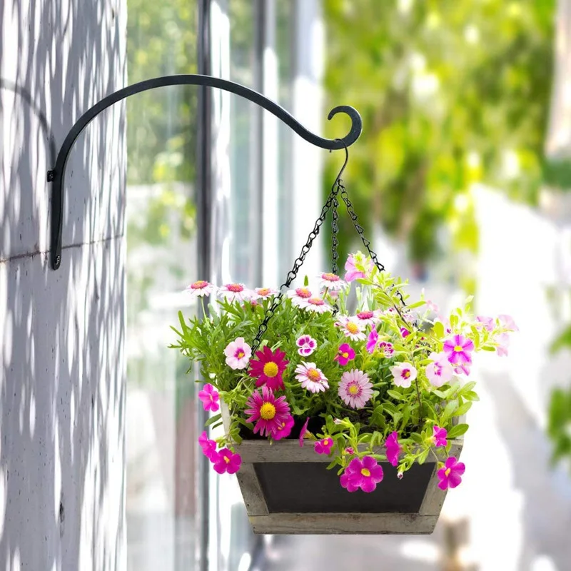 Factory direct gardening hook flower stand balcony garden hanging flower stand hook hanging small light home outdoor details