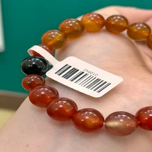 Women's Natural Agate Beaded Bracelet Elegant Fine Jewelry for Gift Occasions
