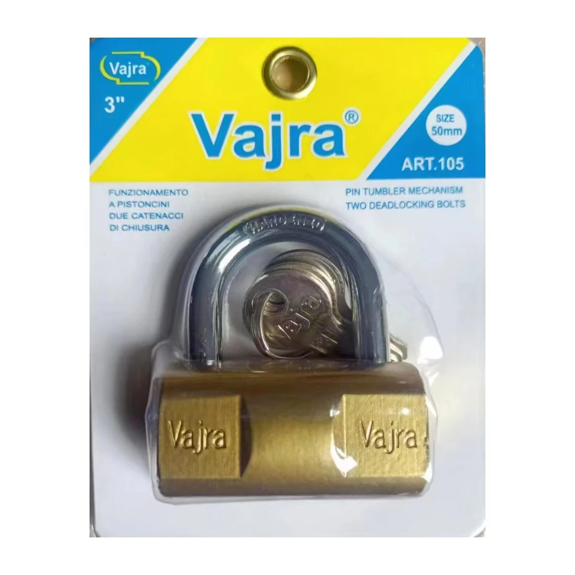 Samhoo Newest Design Customizable Logo and Size Anti Theft Padlocks High Secure Hammer Shaped Iron Padlock