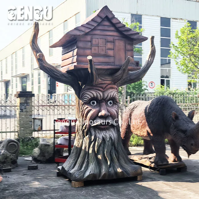 Real Talking Tree Model Animatronic Speaking Tree With House for Sale