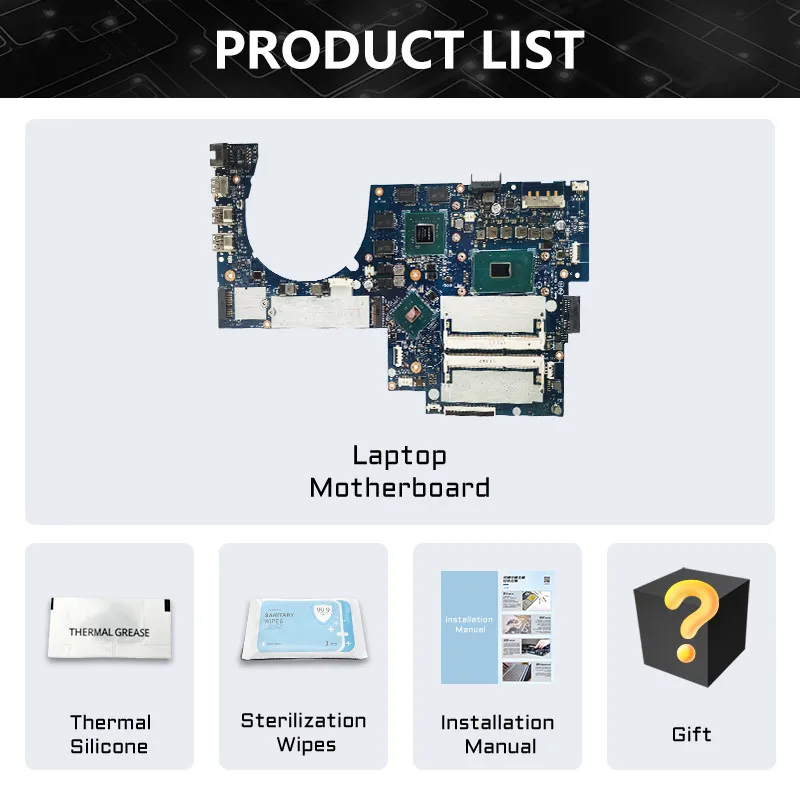 HP ENVY 17-R Laptop Motherboard with I7-6700HQ CPU & 950M GPU