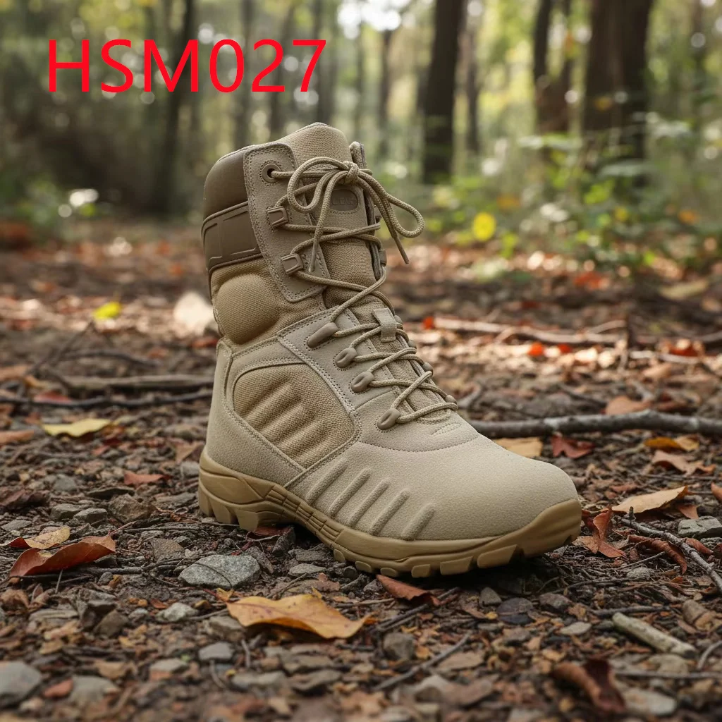 ZYF, Az USA-piacon népszerű, tartós és támogató tervezésű taktikai csizmák erdei túrázásra, ütésálló PU+gumi talpú menetelő csizmák, HSM027