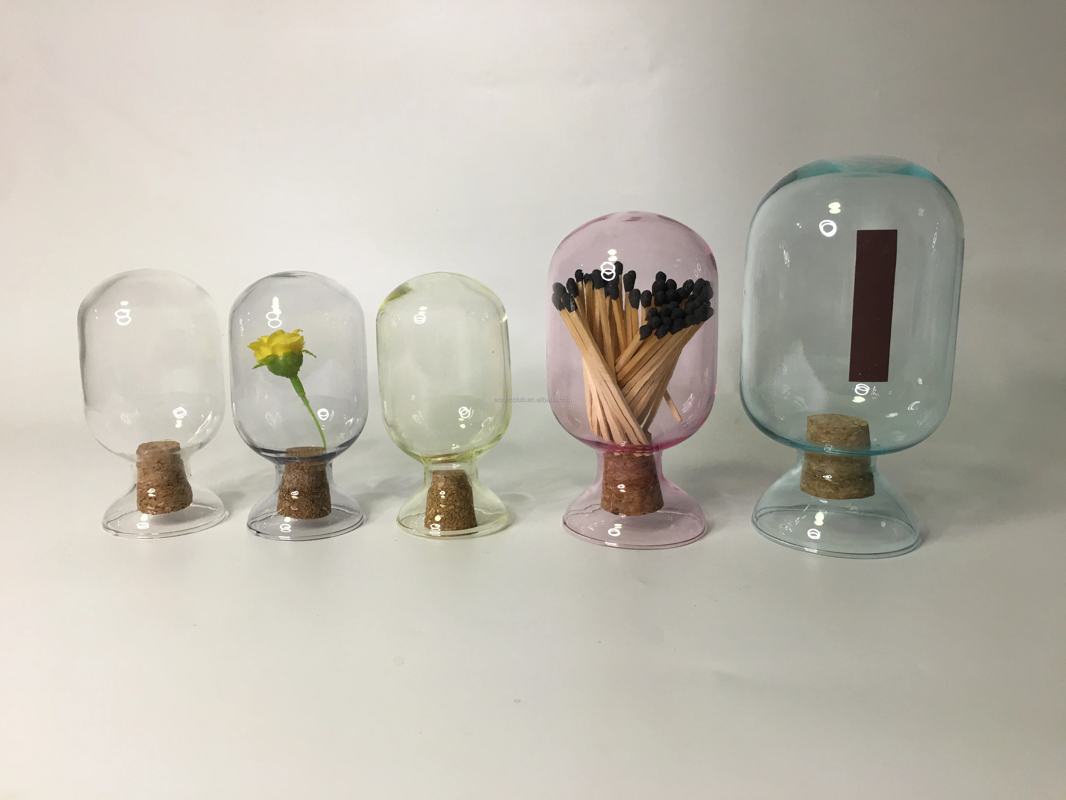 Color Glass Match Cloche Bottle Factory Wholesale Custom Matches In