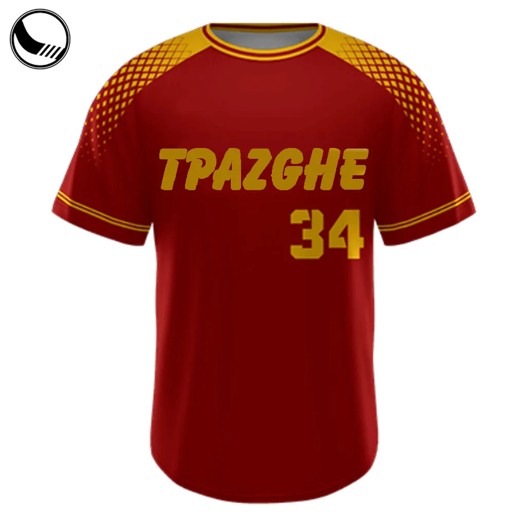 Sublimated Pinstripe Cheap 2 Button Sewing Pattern Softball Jerseys