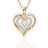 Rose gold white diamond