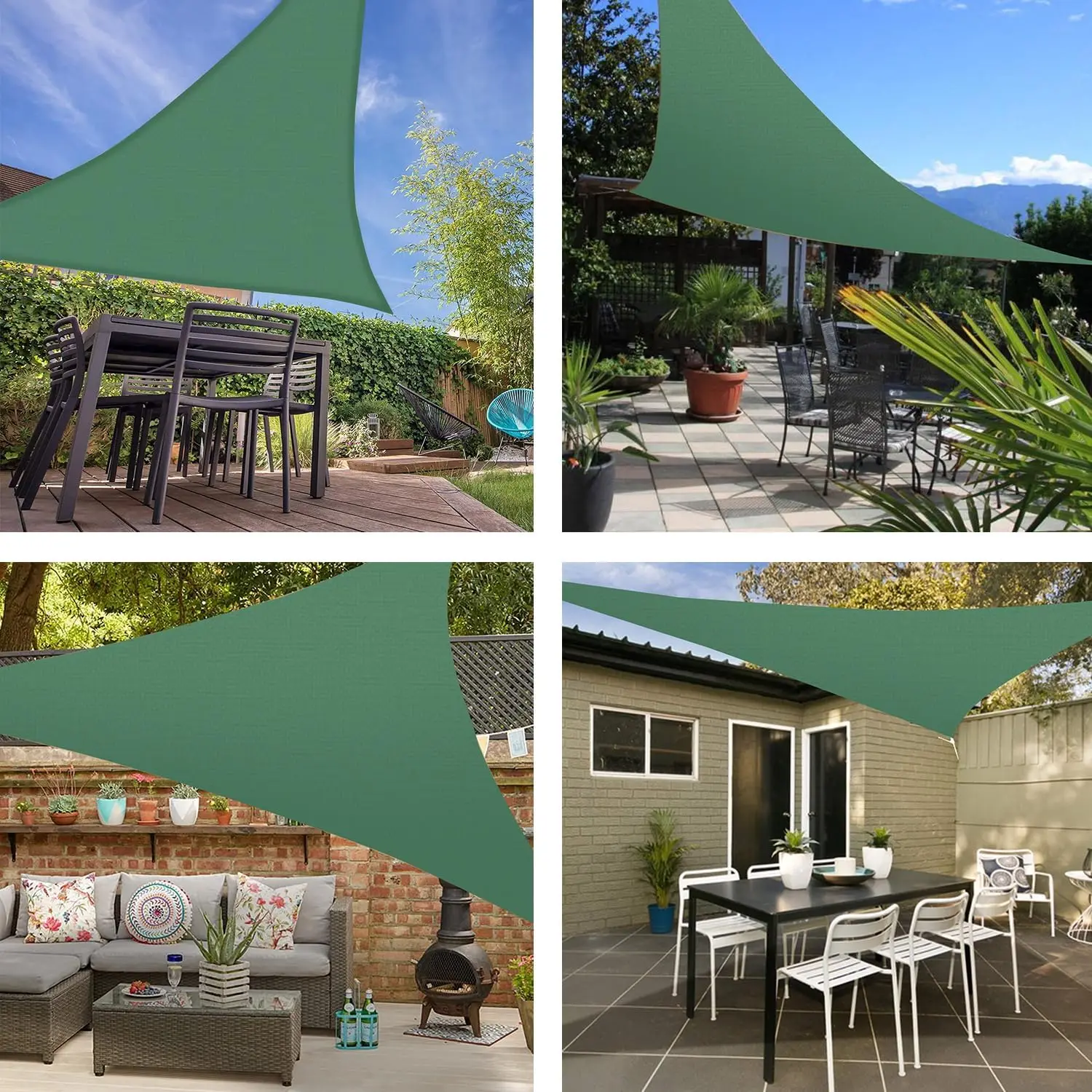 Sun Rays Shading 10x10x10ft Gardenline Wave Sun Shading Sail Triangle Awning