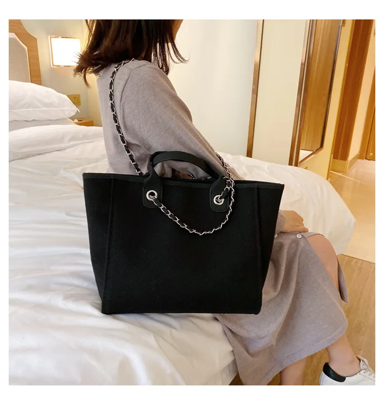 New Trendy Shoulder Concise Lady Tote Bags Shoulder Chain Belts