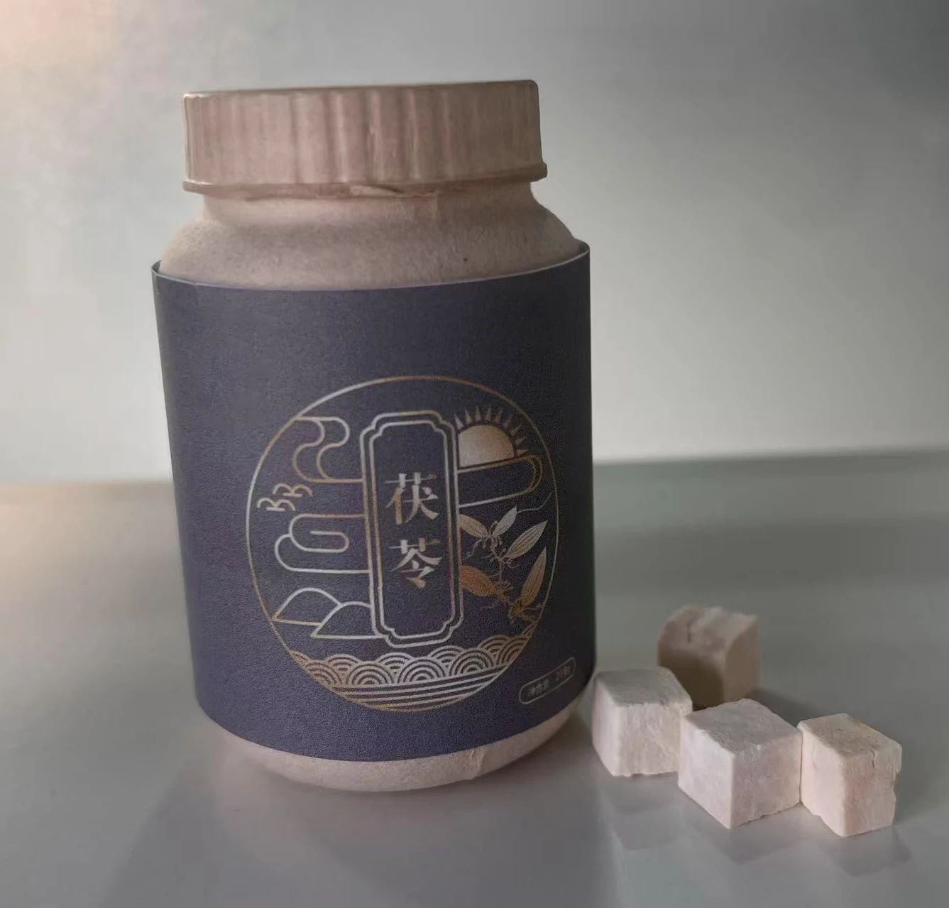 Custom Biodegradable Compostable  Bagasse Paper Pulp Capsule Medicine Pill Tablet Powder Can Jar Packaging Bottle