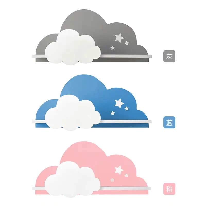 Настенный декор для детской комнаты, деревянные полки