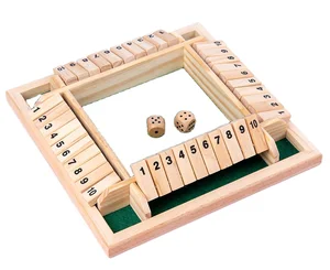 Wholesale Fancy Wooden Shut the Box Dice Game for Kids and Adults Wooden Board Game