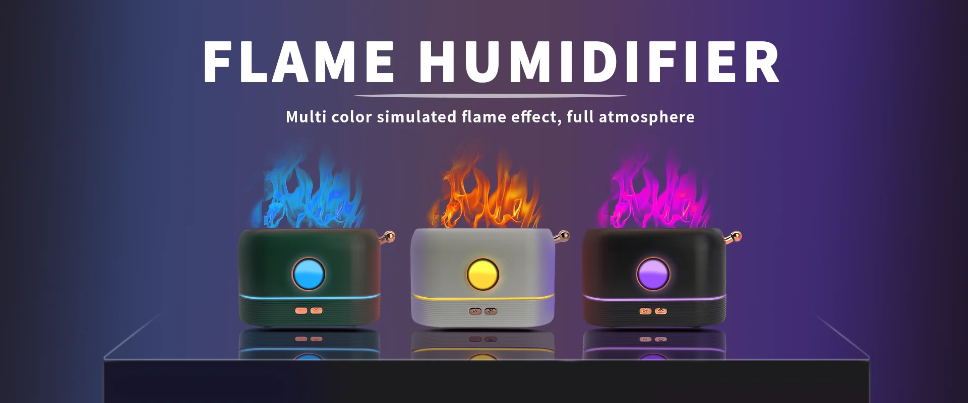 Custom Creative Usb 3d Flame Aromatherapy Ultrasonic Air Humidifier