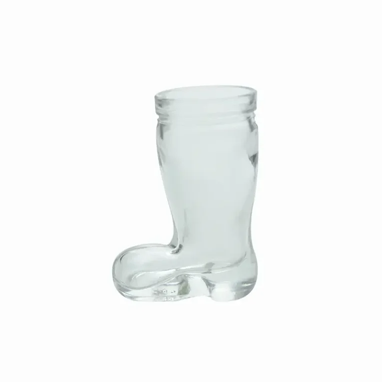Wholesale 45ml Transparent Mini Boot Shape Glass Jar with Lid