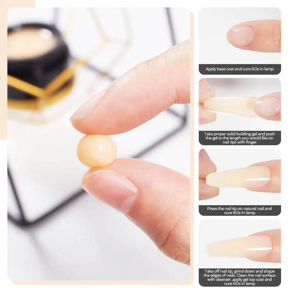 Косметические продукты оптовая продажа наращивание ногтей твердый антипригарный Гель-лак