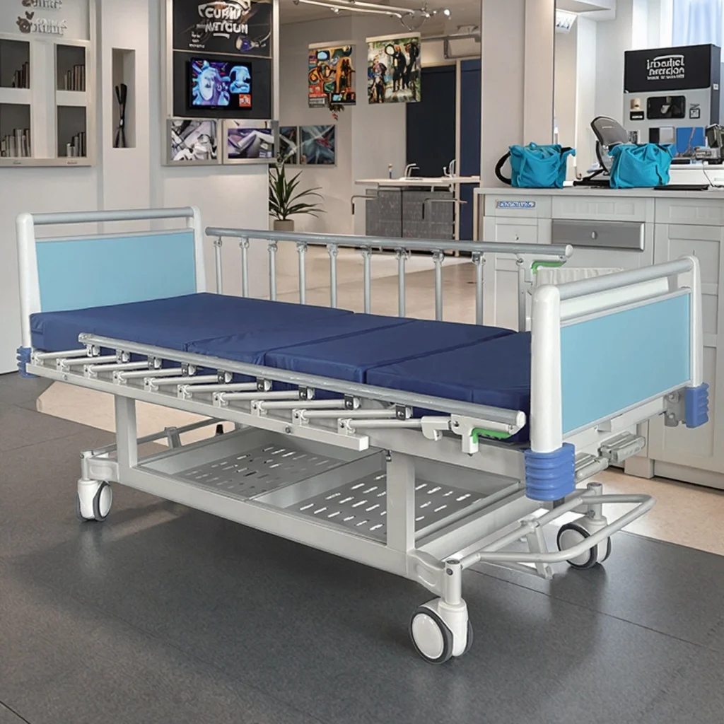 Safety-Enhanced Metal Pediatric Bed with Adjustable Anti-Collision Corners and Foot Brake System for Hospital Wards 5