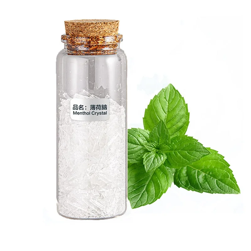 100% de grade alimentaire incolore et transparente des cristaux de menthol  - Chine Cristal de menthe, menthol pur en vrac