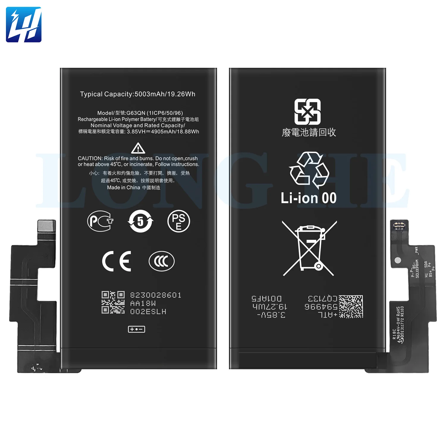 Batteria Compatibile Per Google Pixel 6 Pro G63QN - 5003mAh Alta Capacità Con Kit Di Smontaggio Incluso