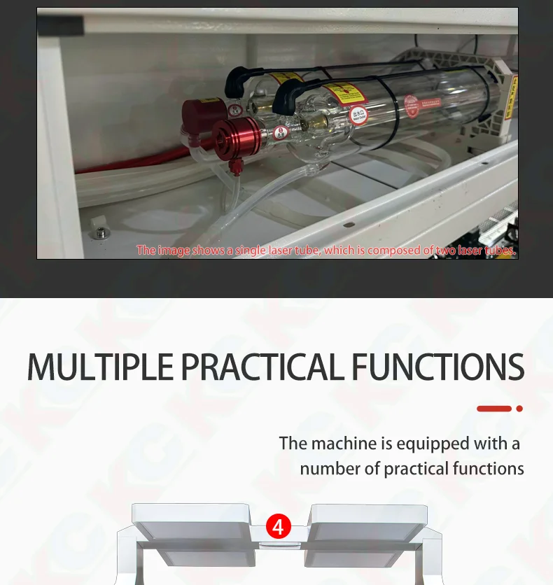 Updated Carbon Dioxide Big Version Fabrics Laser Cutting Machine with 2 Laser Heads