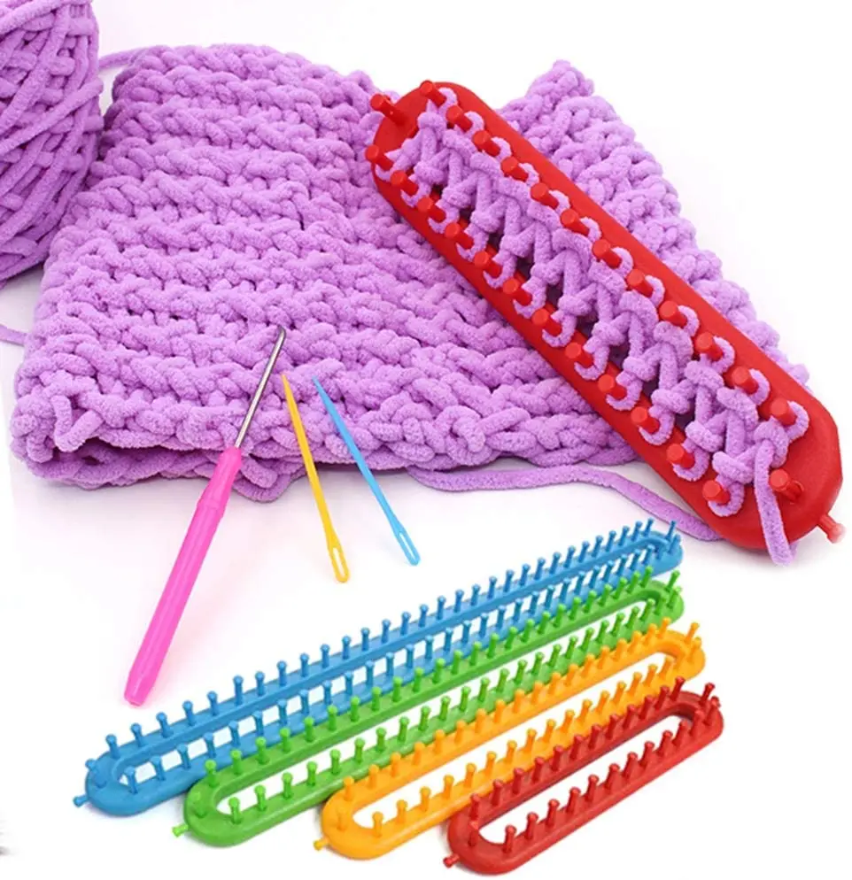 Winkelcentrum Op de grond acuut Cheap Crochet Weaving Long Plastic Rainbow Kit Knitting Loom Set For Diy  Scarf Sweater Shawl Blankets - Buy Knitting Loom,Knitting Loom Set,Rainbow Loom  Kit Product on Alibaba.com