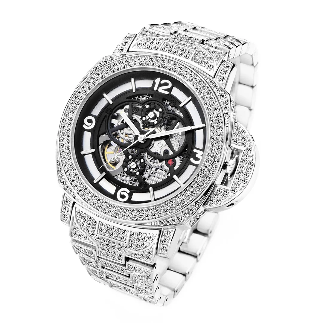 Missfox Luxury Iced Out Mechanical Watch for Men - Diamond Iced 