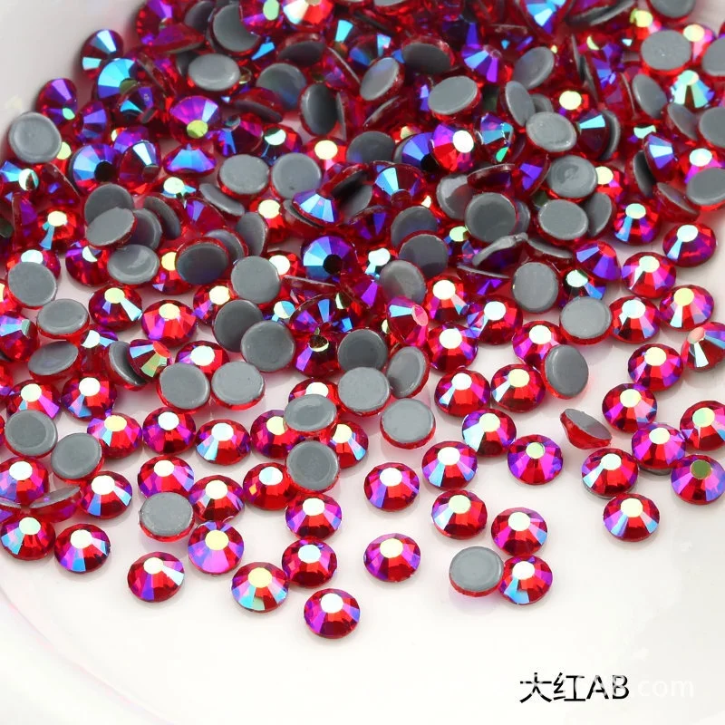 Hot Fix Strass Machine Cut Hot Fix Rhinestones Factory Wholesale Over 75 Colors Flat Back Intensive Glue Hotfix Stone for Dress