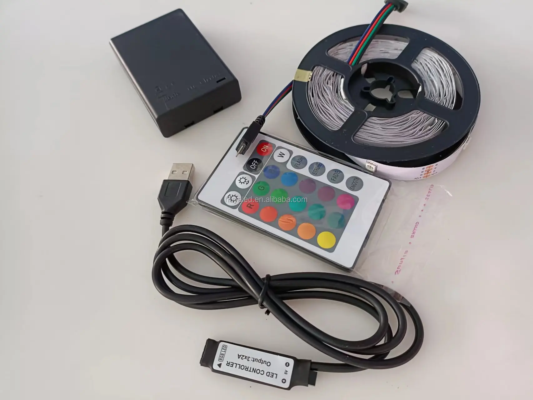 Key Led Smart Rbt 5m 5050 RGB Full Kit Smart Wifi 24 Keys and BT Remote Control Holiday ...
