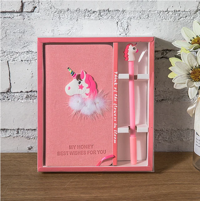Oferta especial: agenda planificadora rosa amb motius d’unicorni, material d’escriptori creatiu per a estudiants, bloc de notes bancari temàtic, joc regal en caixa