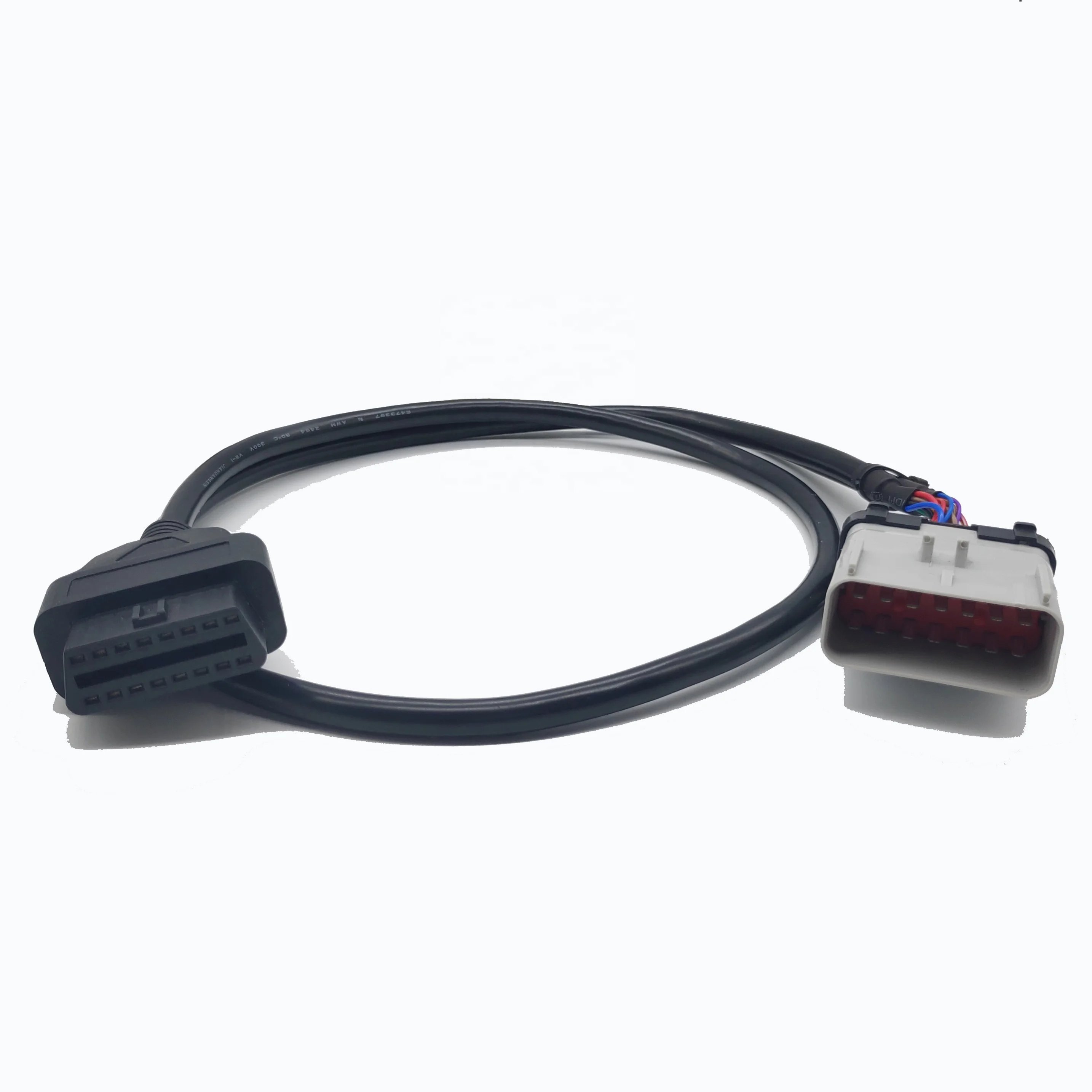 14-Pin RP1226 Male OBD2 Diagnostic Cable PVC Insulated Heavy Duty Wiring Harness for Vehicles Machines Electronic Applications