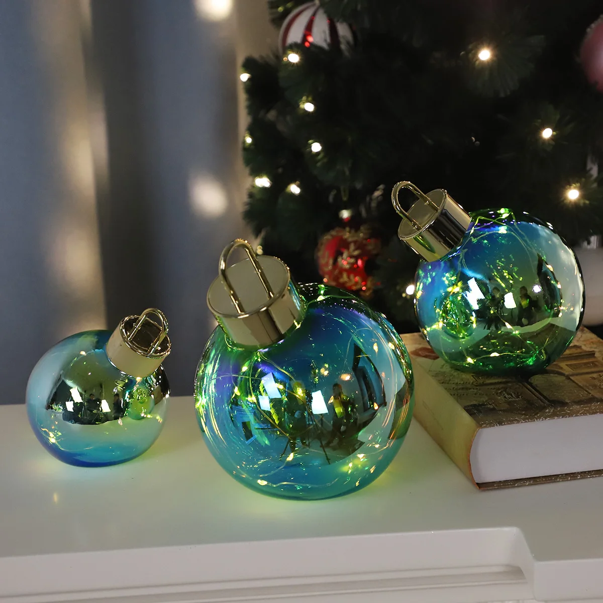 christmas present souvenirs gift large glass christmas ball ornament large glass christmas balls