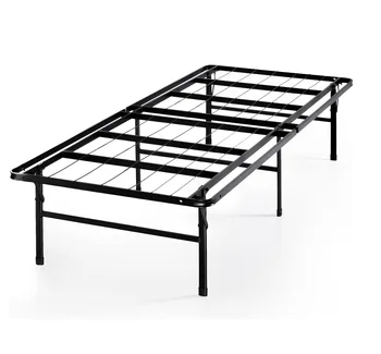 Modern Twin Size Foldable Metal Bed Frame Extendable Storage for Bedroom School Hotel Living Room Use Designed for Apartment