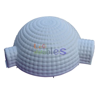 Customized pure white double tunnel inflatable tent igloo for event outdoor inflatable igloo tent with double tunnel for sales