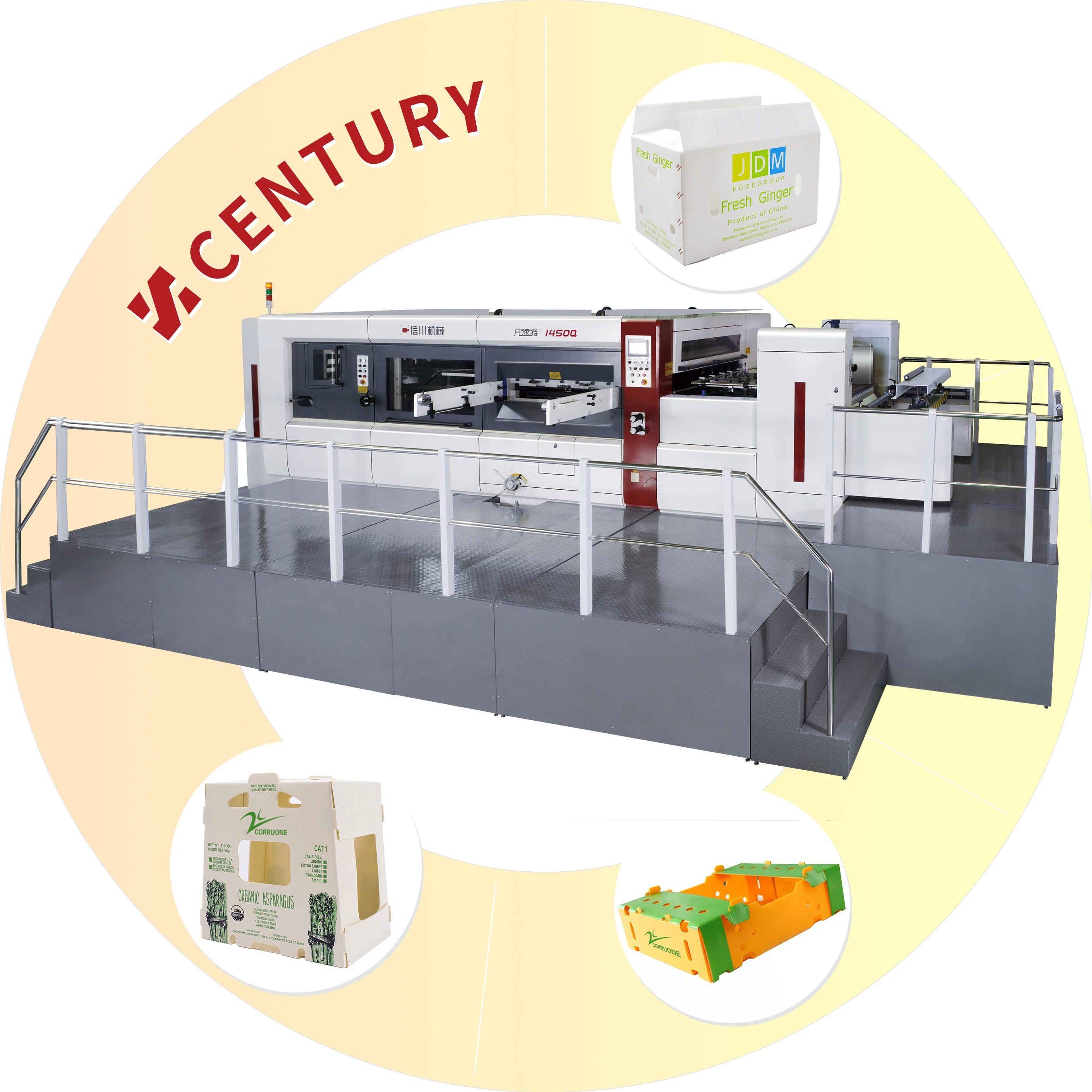 flat bed die cutting machine MWZ1450Q corrugated box flexo printing machine and printer slotter