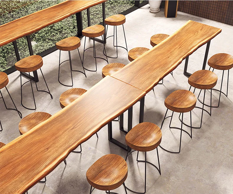 Hot Selling Commercial Used Restaurant Furniture Wooden Chair Metal Leg