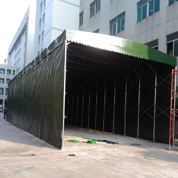 Outdoor movable canopy factory warehouse push-pull shed Large warehouse telescopic push-pull shed