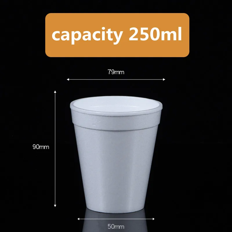 Custom 6 8 Oz 12oz Polystyrene Eps Disposable Coffee Foam Cup With Lid