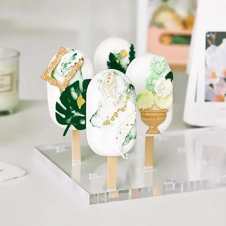 Cakesicle Stand Display 16 Hole Ice Lolly Sticks Holder Cake Pop Stand for Dessert Table Clear Acrylic Cake Stand