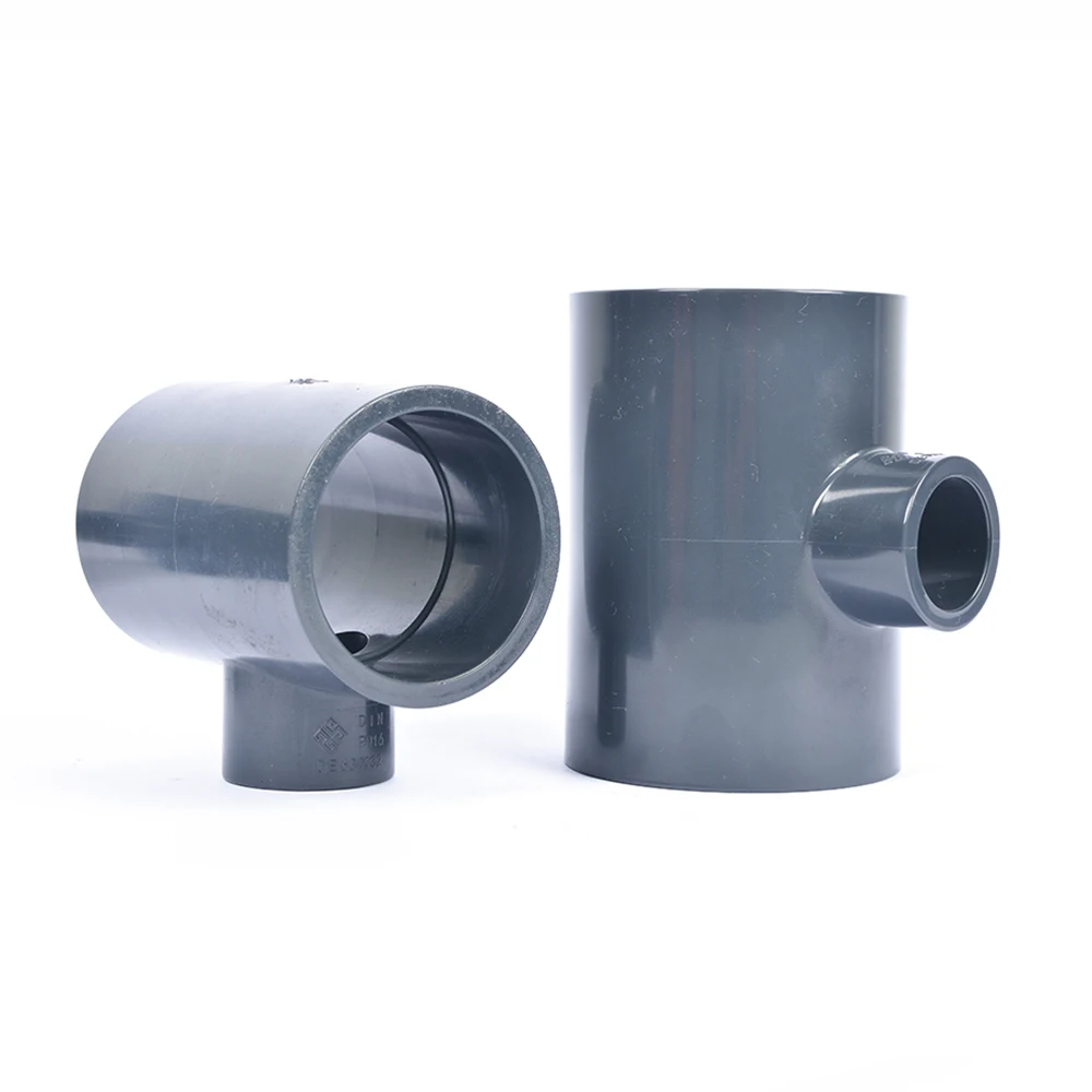 Wholesale Plumbing Fittings chemical industry plastics Reducer Tee UPVC Reducing Tee for Water SupplyUPVC PIPE UPVC VALVE UPVC PIPE FITTING