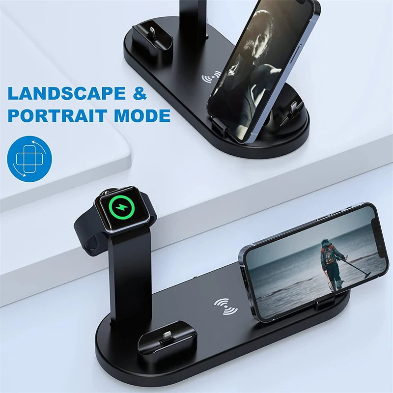 Dok Pengisi Daya Nirkabel In 1, untuk IWatch dan Airpods Pro Dudukan  Pengisian Daya untuk iPhone Samsung