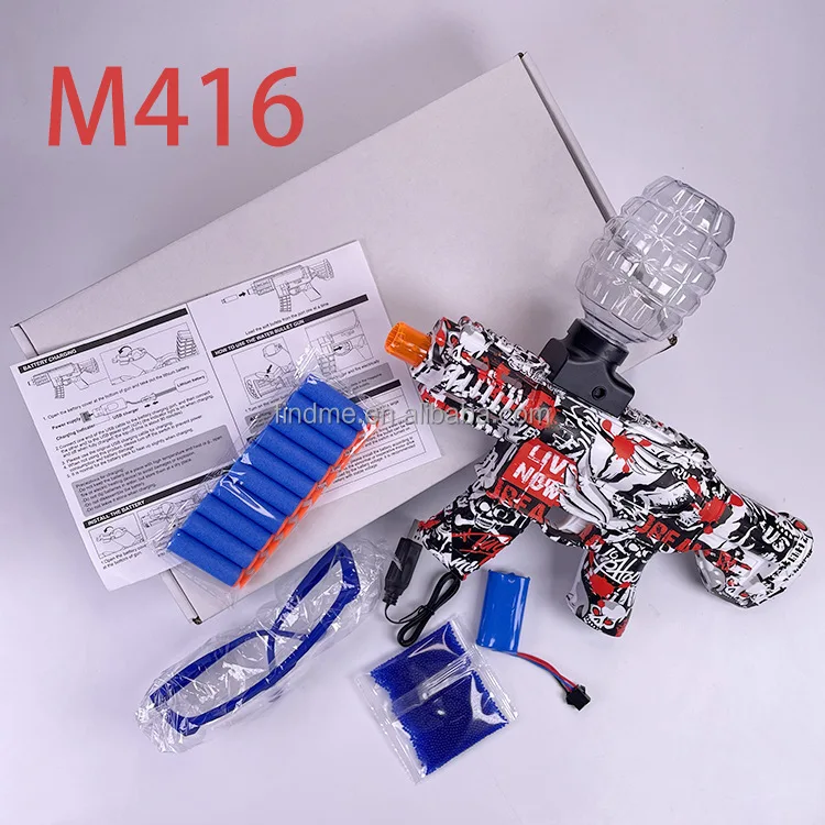 Amazon Hot Airsof Paintball Splat Gel Bead Gun Ak47/mp5/sm416/p90/mp9 Splatter Ball Gun Orbie